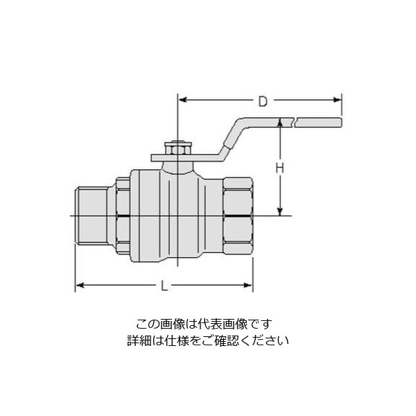 エスコ Rc 1/2” ボールバルブ(フルボア/真鍮製) EA470AA-104 1セット(2