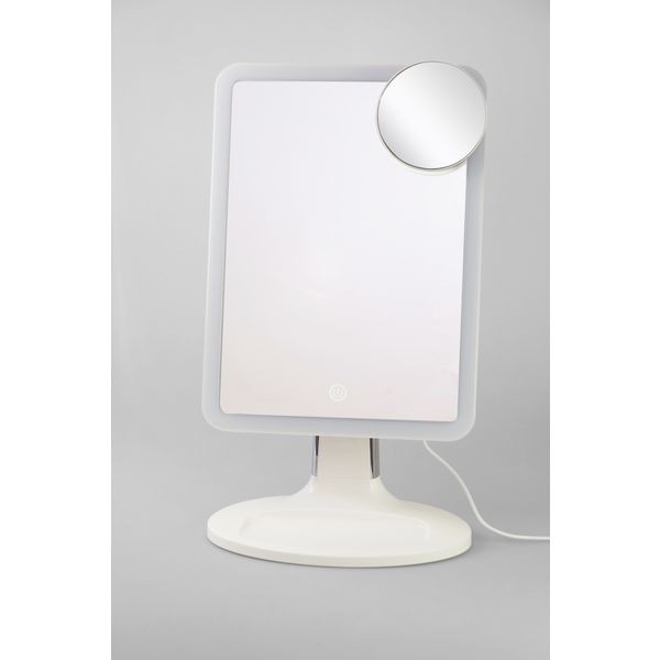 ヤマムラ LEDライトメイクアップミラー 10倍拡大鏡 YBM-1808 1セット(4