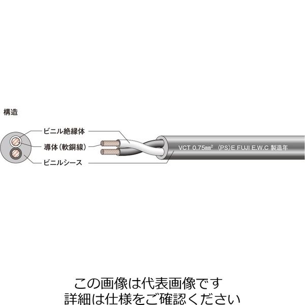 因幡電機産業 JAPPY VCT 5.5SQX 4C 20M JPキャブタイヤケーブル JP 1巻