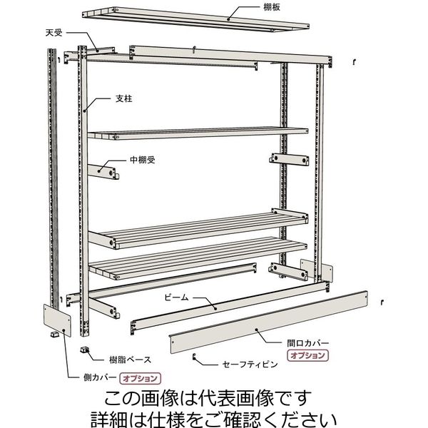 山金工業 ボルトレス軽中量ラック200kg/段 連結 2S4560ー3WR 1台(1個)（直送品）