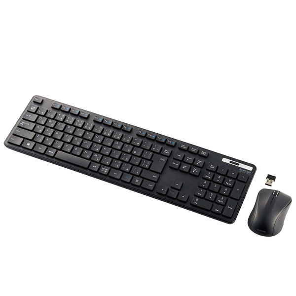 ワイヤレスキーボード マウスセット 無線 フルサイズ 薄型 抗菌