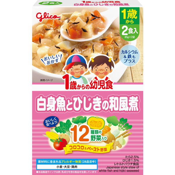 江崎グリコ１歳からの幼児食 白身魚とひじきの和風煮 170g（85g×2） 1