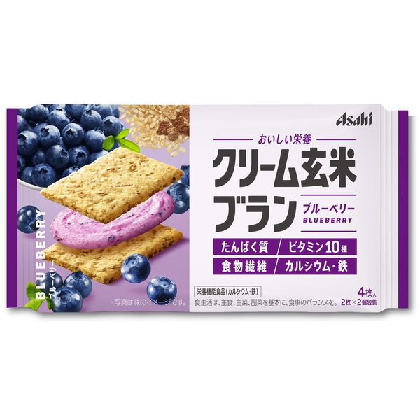 アサヒ クリーム玄米ブラン プラス 豆乳＆カスタード ( 4枚入×48