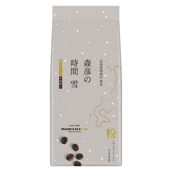 コーヒー粉】味の素AGF 森彦の時間 雪 冬のブレンド 1セット（140g×3袋