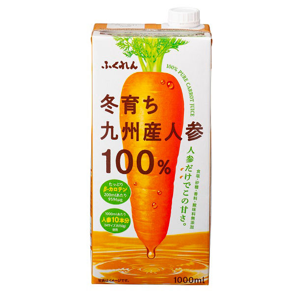 ふくれん 冬育ち 九州産人参100%ジュース 1000ml 1箱（6本入）【野菜