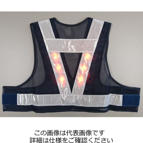 エース神戸 赤LED 安全ベスト・ショート丈 14000mcd 赤LED×12個 エース神戸 赤LED 安全ベスト・ショート丈 14000mcd 赤LED×12個