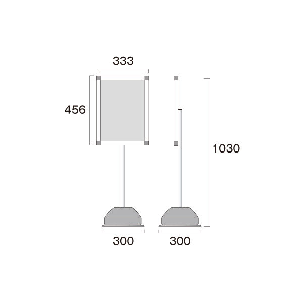 屋外ポールサインスタンド A3片面 シルバー OPSS-A3K 常磐精工 TOKISEI 店舗用品 オフィス用品 案内板 屋外ポールサインスタンド 片面 シルバー⁄ブラック OPSS