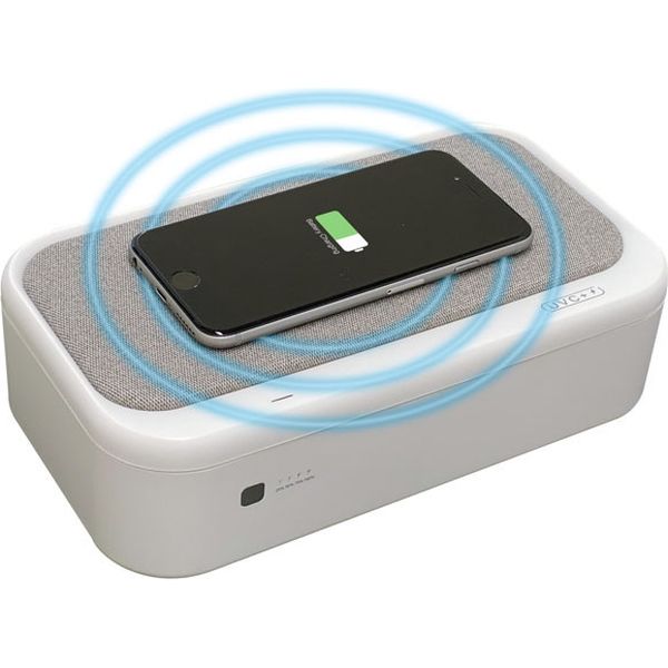 エアージェイ UV殺菌BOX ワイヤレス充電器 ホワイト AWJ-UVB1 WH 1個