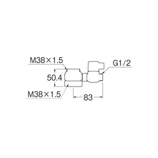 SANEI シングル混合栓用分岐アダプター 4973987139048 1個（直送品