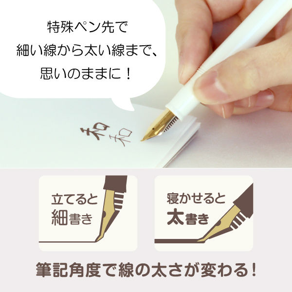 セーラー万年筆 ふでDEまんねん 万年筆 細字～太字 パール