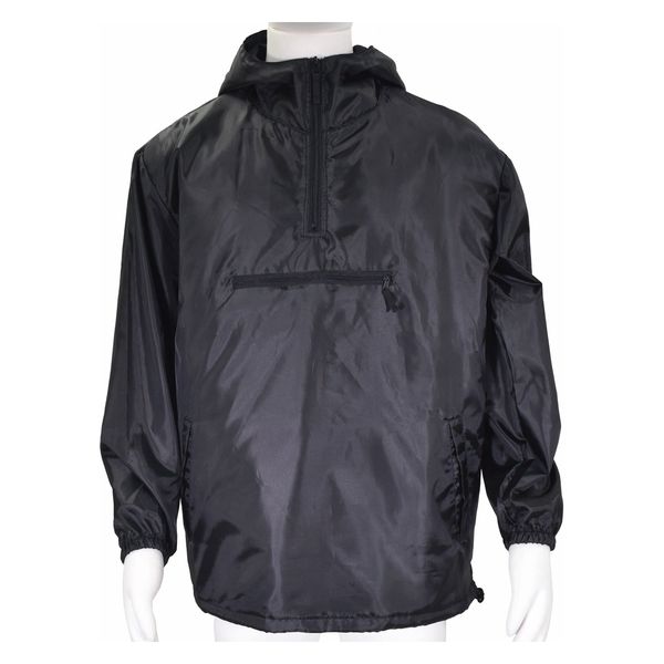 ヤマショウ 撥水防寒ヤッケ あったか胴わた入 胸ポケット付き ブラック