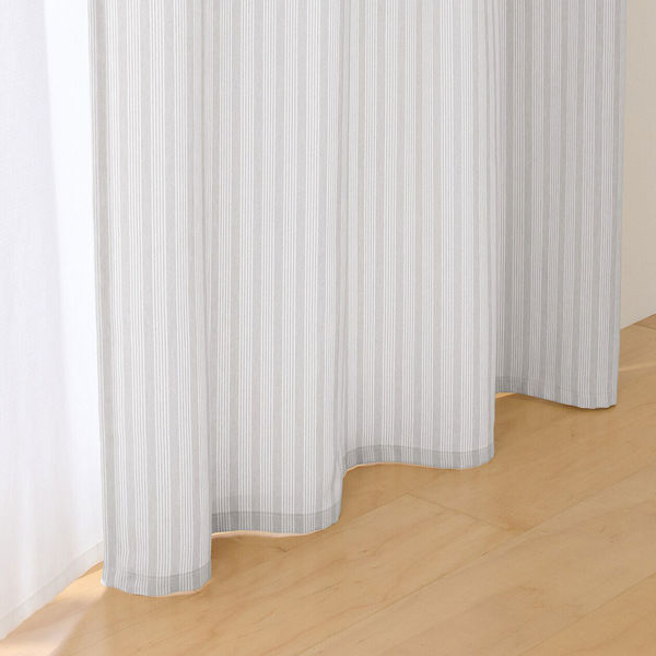 無印良品 再生ポリエステル使い ノンプリーツカーテン 幅100×丈