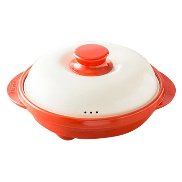 電子レンジ専用調理器レンジメートプロ レッド 1セット（3個