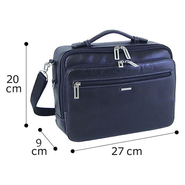 スワン SAXON 牛革ショルダーバッグL 5047 ブラック 1個（直送品