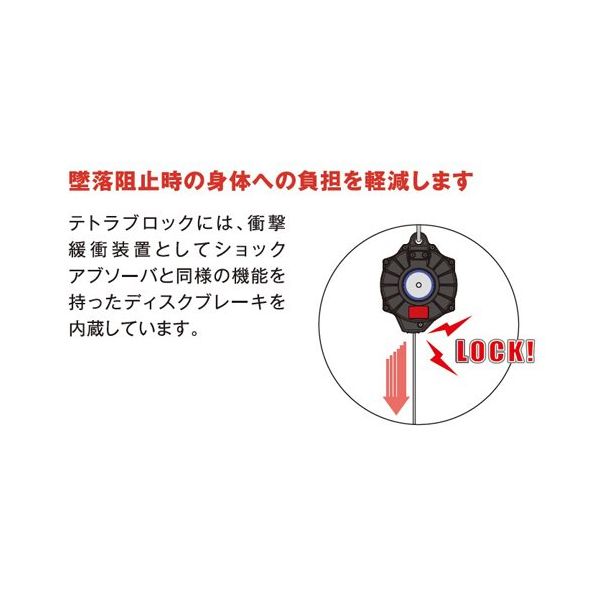 エスコ φ5.0mmx10m 安全ブロック(ステンレス製ワイヤー付