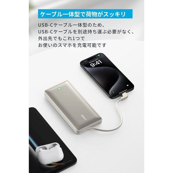 モバイルバッテリー Anker Nano Power Bank A1387N21 1個 - アスクル