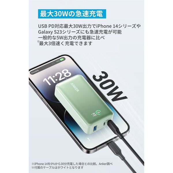モバイルバッテリー Anker Power Bank (10000mAh、30W) A1256062