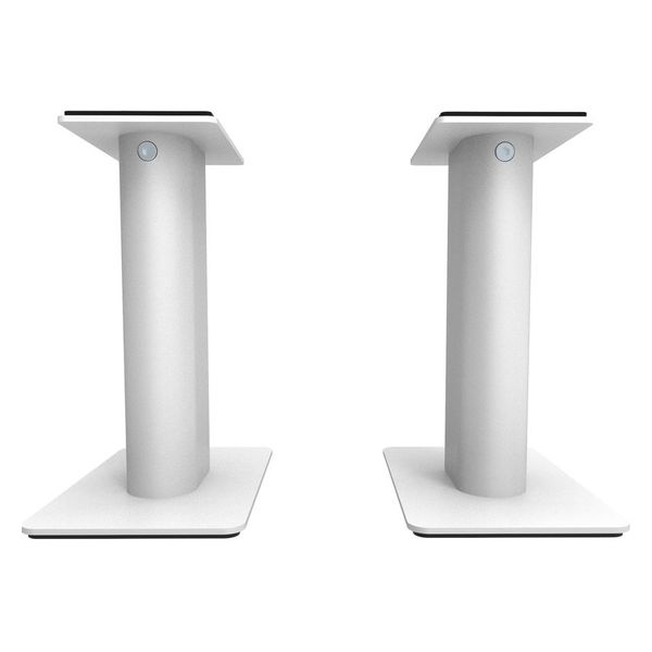 suptek ホワイト スピーカースタンド 高さ調整可能 デスクトップ