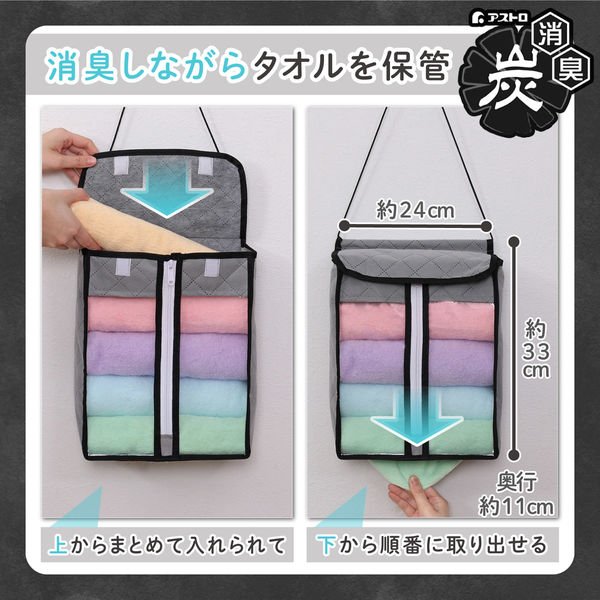 アストロ 活性炭タオル保管ケース 171-92 1個（直送品） - アスクル