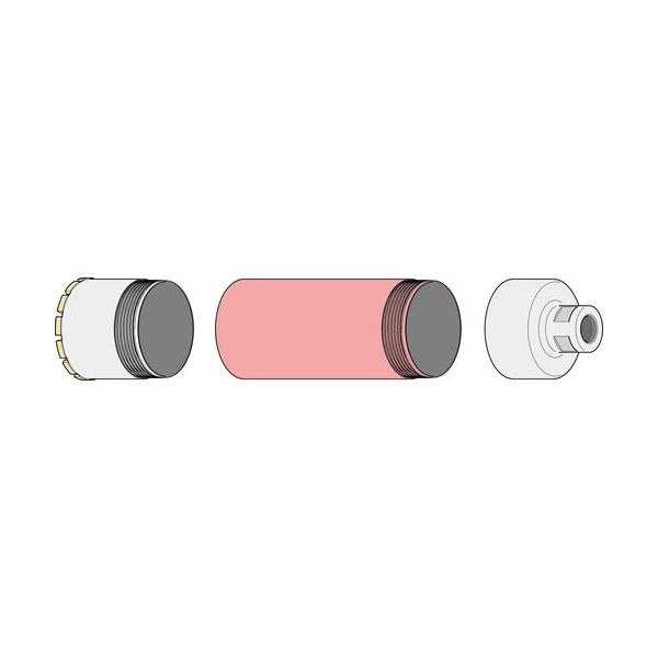 コンセック Hakken 3点式コアビット チューブ φ48 (150L) TUBE