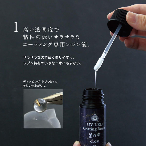 パジコ レジン液 UV-LEDコーティングレジン 星の雫 マット 10g