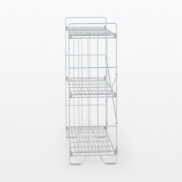 無印良品 中でも外でも使えるワイヤーラック 3段 約幅84×奥行