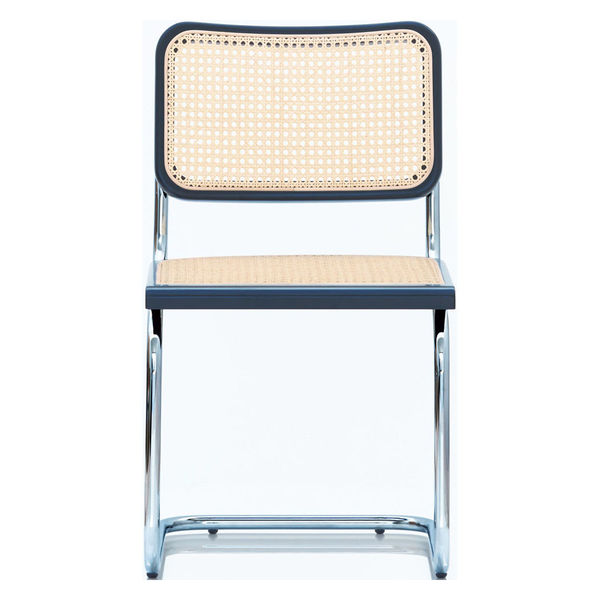 軒先渡し】オリバー カフェチェア 籐カゴメ編み ブラック S・CS