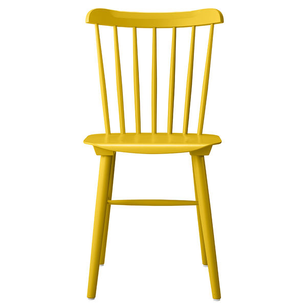 軒先渡し】オリバー ウィンザーチェア カフェチェア 板座 イエロー S