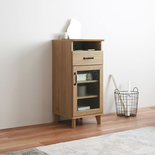 4FUL リビスト スリムキャビネット 幅400×奥行405×高さ900mm グレー