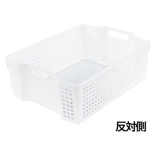 サナダ精工 積み重ねバスケットA4 L8112-W 1セット(10個)（直送