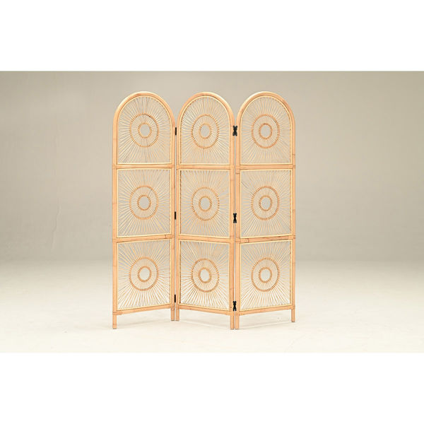 軒先渡し】HIKRI HALF POLISH ラタン パーテーション 幅1380×奥行30×高