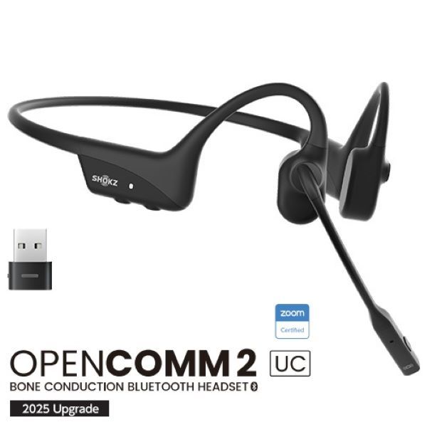 ブルートゥースイヤホン 耳かけ型 骨伝導 OpenComm2 UC USB-A