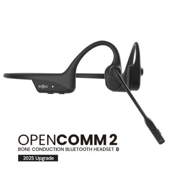 ブルートゥースイヤホン 耳かけ型 骨伝導 OpenComm2(2025) Black ブルートゥースイヤホン 耳かけ型 骨伝導 OpenComm2(2025) Black