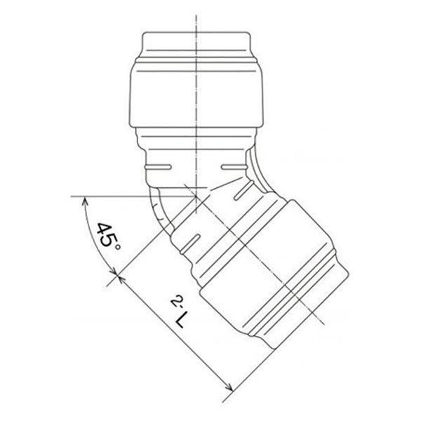 オンダ製作所 ダブルロックジョイント レボス 45°エルボ RPL45 オンダ製作所 ダブルロックジョイント レボス 45°エルボ RPL45
