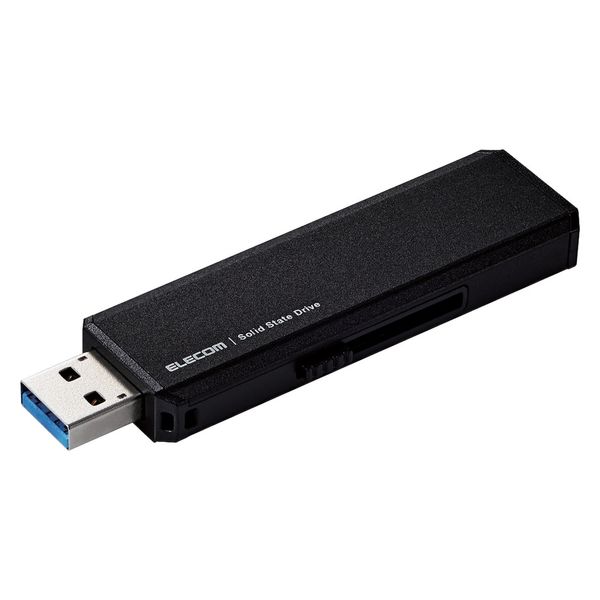 SSD 外付け 1TB 読込最大600MB/秒 コンパクト 耐衝撃 ブラック