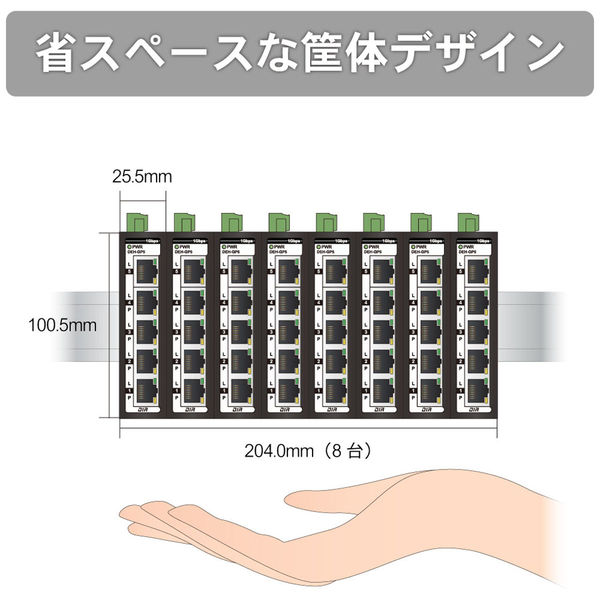 ダイヤトレンド 5ポート産業用スイッチ DEH-5 4台 DEH-5 特長 - 産業用イーサネットスイッチングハブ | ダイヤ