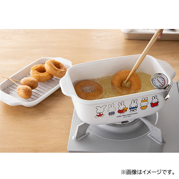 Garnier社　ホーロー製プレート 富士ホーロー 天ぷら鍋 角型 琺瑯 1.8L IH ミッフィー 70周年