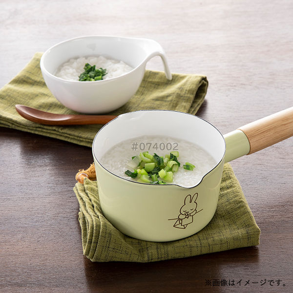 富士ホーロー ミルクパン 12cm IH ペールグリーン ミッフィー