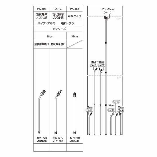 工進 ミスターオートパーツ HSシリーズ HS1段1頭口ノズルクミ PA