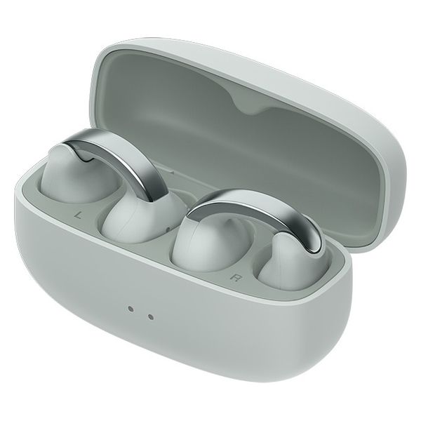 【美品】JVC ケンウッド イヤーカフ型イヤホンHA-NP1T 　グレー Victor(オーディオ) HA-NP1T-H JVCケンウッド Victor ビクター