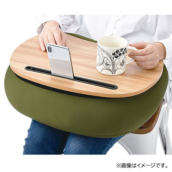 りぶはあと クッション テーブル 膝上 ネイビー 82064-63 1個