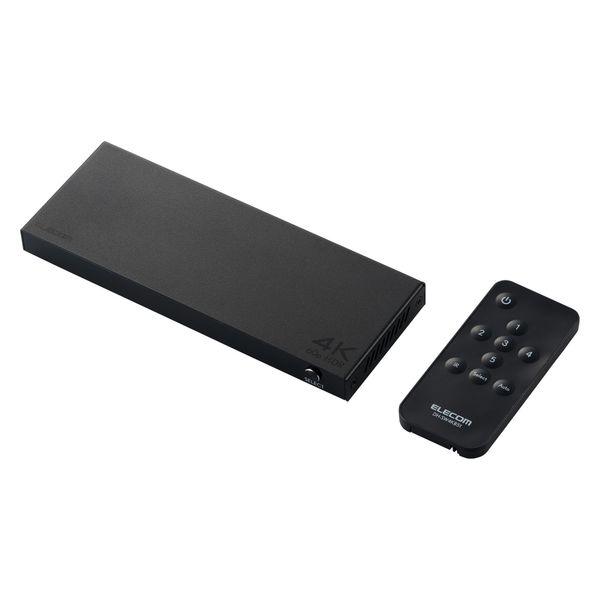 新品◆エレコム HDMI 切替器 4K 60Hz 5入力1出力 リモコン付き ELECOM エレコム HDMI切替器 4K対応 4in1 専用リモコン付 4K60Hz
