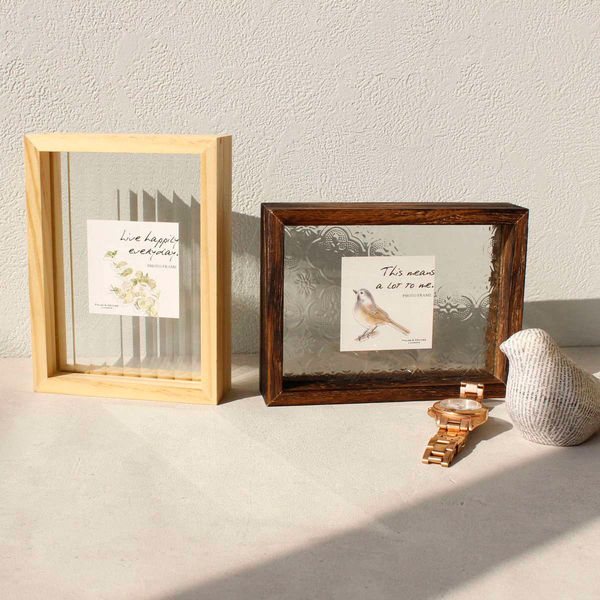 パラデック フォトフレーム ベゴニア レトロガラス L判 ポストカード