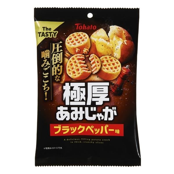 あみじゃが 極厚あみじゃが ブラックペッパー味 45g 12袋 東ハト スナック