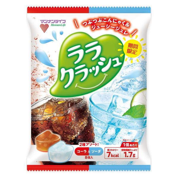 ララクラッシュアソート コーラ&ソーダ 24g×8個入 12袋 マンナン