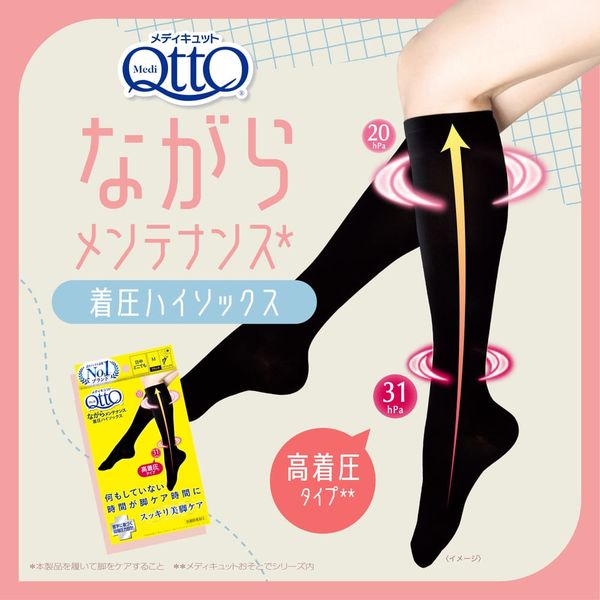 メディキュット ながらメンテナンス 着圧ハイソックス M