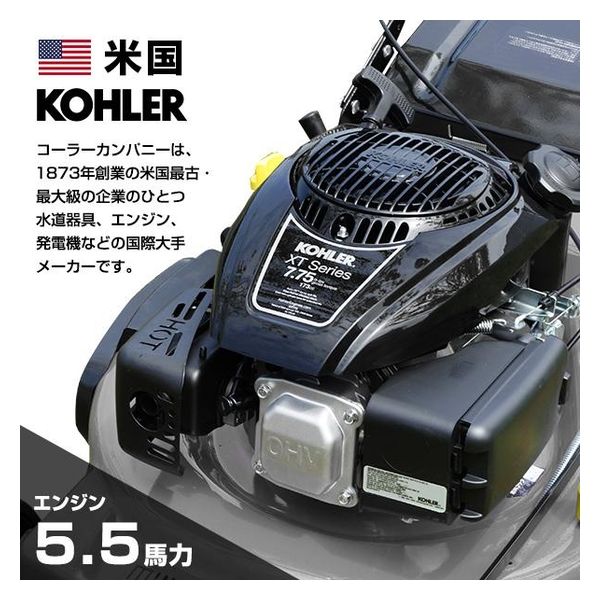 ミナト電機工業 自走式エンジン芝刈り機 LMC-530KZ 1個（直送品