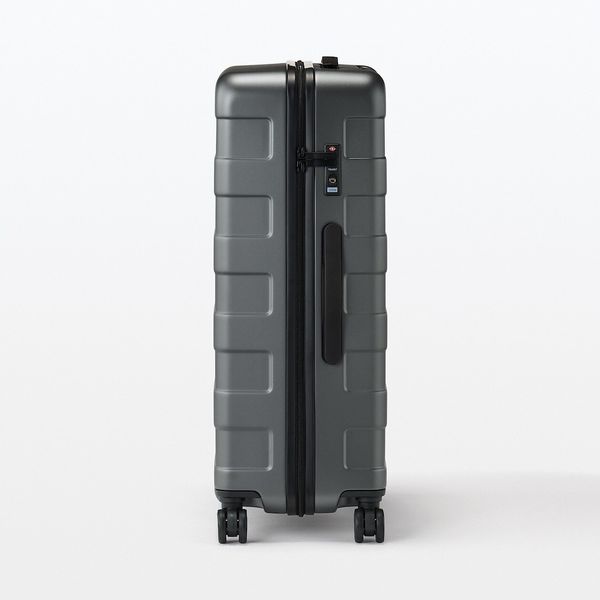 無印良品☆ストッパー機能　ハードキャリーケース　グレー　75L 無印良品 バーを自由に調節できる ハードキャリーケース 75L
