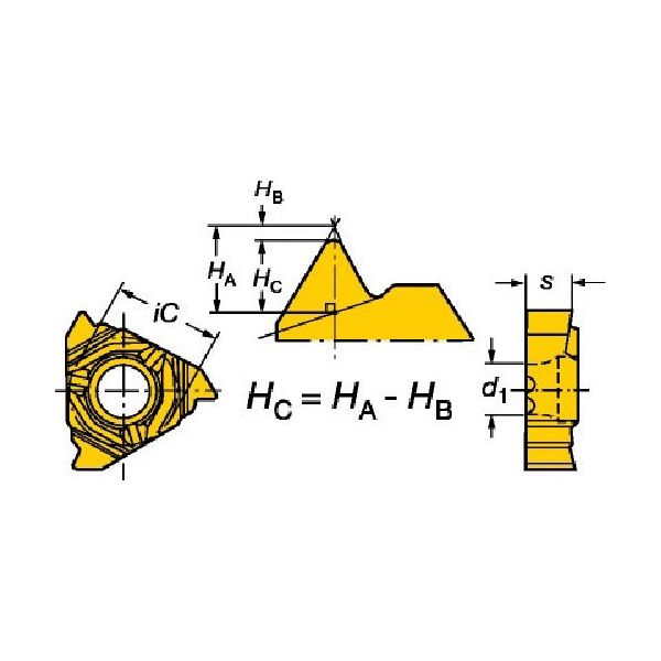 SANDVIK コロスレッド266 ねじ切り加工用チップ(330) 1125 266RL-27V381A0403E 1セット(10個)（直送品）