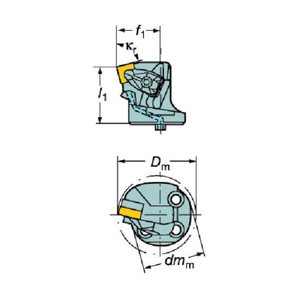 サンドビック SANDVIK コロターンSL コロターンRC用カッティングヘッド(410) 570-DSKNR-80-15 1個（直送品）